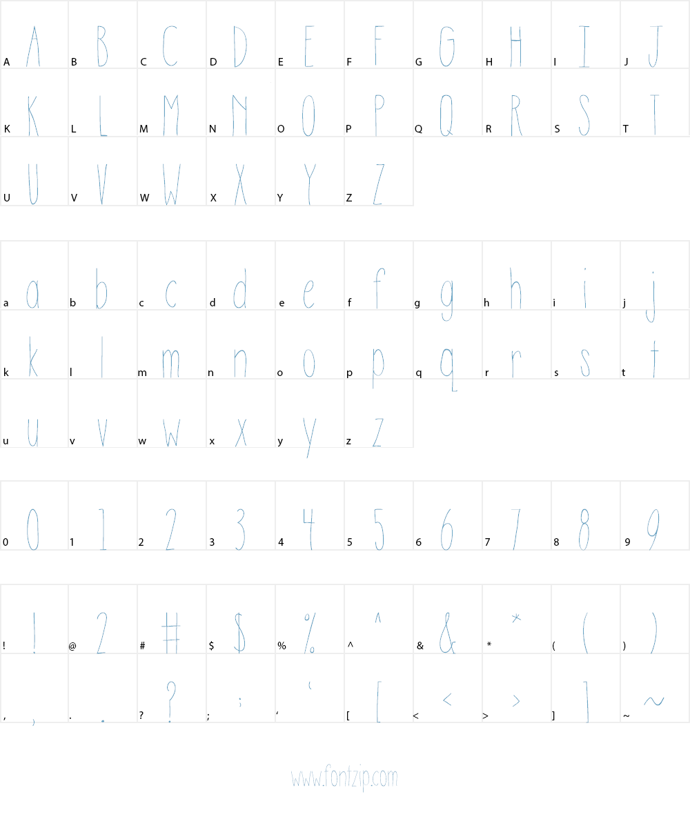 Austie Bost Descriptions Font Character
